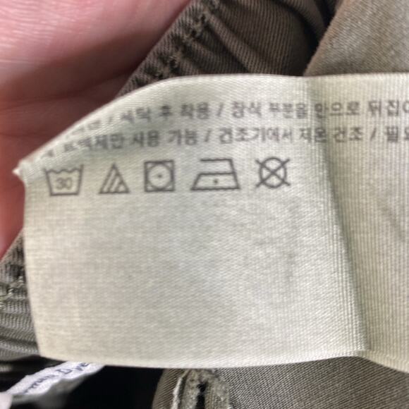 Abercrombie & Fitch Pull-On Wide Leg Cargo Pant in Green XXS - Picture 6 of 7